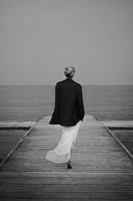 Peter Lindbergh Photographs of Women in a white dress forever Chic by Meg